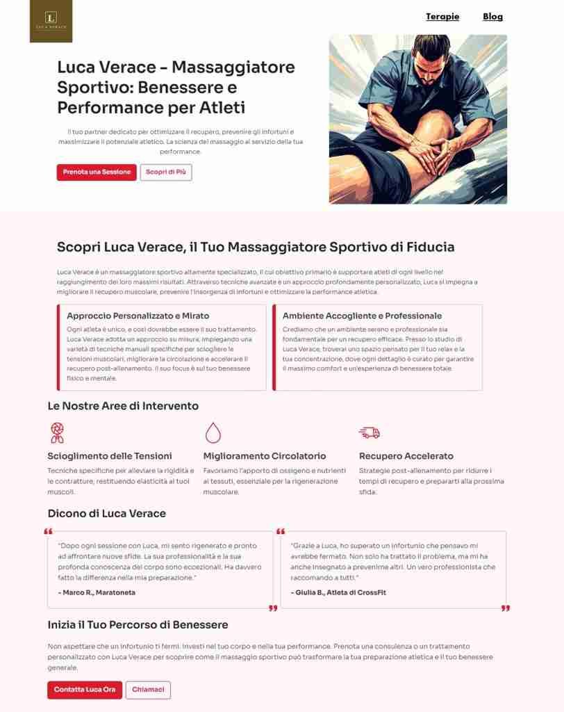 Sitoe web Massaggiatore sportivo